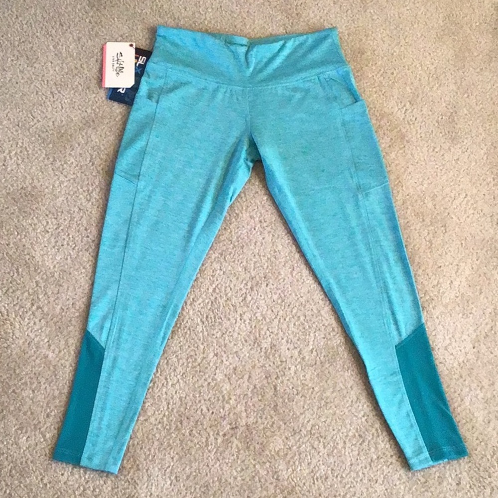 Salt Life SLX UVapor Performance Leggings, XS, Aqua